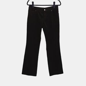 ELIE TAHARI Black Corduroy Straight Leg Pants